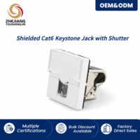 Koruyucu Kapaklı Metal Gövdeli, Etiket Pencereli, Toz Korumalı RJ45 Keystone Jakı, Patch Panel Cat6 için
