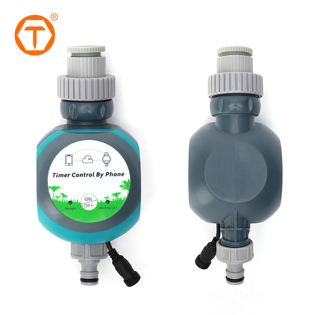 Dual Bluetooth Lawn Garden Irrigation System Smart Flow Control Electric WIFI Sprinkler Water Timers with Phone Control