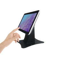 Monitor Sentuh Vga 10 Inci Metal Black 1920*1200P dengan Input Dc 12v Panel Layar Sentuh Pc Industri