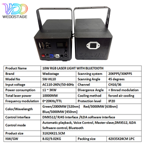 RGB Volle Kleur 3D 10W Animatie LED Projectielamp met DMX512/FB4 Besturing voor Bruiloft Podium Disco Diamant Regen Effect - Product Image 6