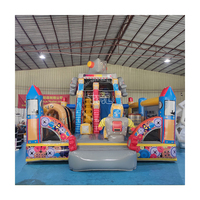 Castillo Inflable Multifuncional Comercial de PVC Profesional THL, Personalizable, para Exteriores, para Parques de Diversiones