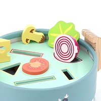Casserole de cuisine en bois pour enfants, jouet d'imitation pour l'apprentissage précoce, meilleur prix KC3065