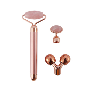 Masseur De visage De Levage Facial De <span class=keywords><strong>Cristal</strong></span> De Quartz Rose Microcourant 3d Massage Pierre Germanium Lit Rouleau de Jade - Product Image 4