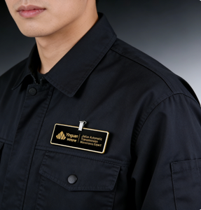 <span class=keywords><strong>Badge</strong></span> nominatif en <span class=keywords><strong>plastique</strong></span> personnalisé à <span class=keywords><strong>impression</strong></span> dorée, durable avec attache de sécurité, <span class=keywords><strong>impression</strong></span> personnalisée pour employés de la technologie, prix usine - Product Image 2