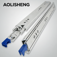 Glissières de tiroir réglables robustes AOLISHENG à extension complète avec roulement à billes, montage latéral, pour camping-car, appartement, cuisine, salle de sport, charge de 120 kg