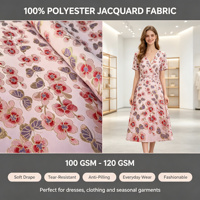 Ventes directes usine – Tissu brocart 100 % polyester, résistant à l'abrasion et anti-boulochage, 75D, doux, décoratif, largeur 58/60 pouces, pour robes et jupes