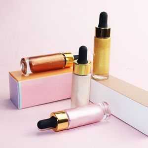 2024 OEM Popular resaltador líquido brillo textura suave cara cuerpo encendedor cosméticos maquillaje <span class=keywords><strong>gotas</strong></span> iluminadoras - Product Image 2