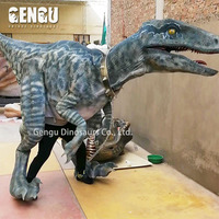 Grappige carnaval barney de dinosaurus kostuum
