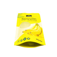 OEM ODM bedrukte staande pouches met ritssluiting, aluminiumfolie zakken voor bananenchips, gedroogd fruit, gekonfijt fruit, snackverpakkingen