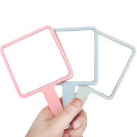 Miroir de maquillage intelligent mini carré en plastique à marque privée, portable