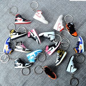 61 styles Wholesale 3D Mini Sneakers shoe Keychain Model cute keychains with box