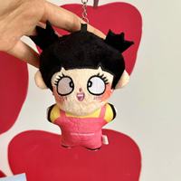 Porte-clés en peluche Conan en coton doux, adorable figurine de dessin animé, mini poupée en peluche pour usage quotidien