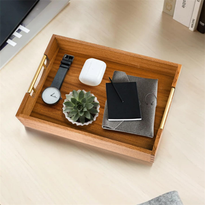 Tùy Chỉnh Lớn Bằng Gỗ Trái Cây Snack Thực Phẩm Cà Phê Khay Làm Bằng Tay Bằng Gỗ Phục Vụ Khay - Product Image 5