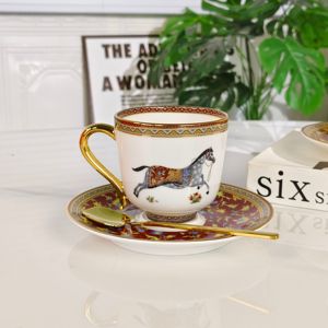 ชุดจานอาหารค่ำหรูหราพร้อมแก้วกาแฟ ของขวัญขึ้นบ้านใหม่ ของขวัญแต่งงานสำหรับเพื่อนสนิท - Product Image 5