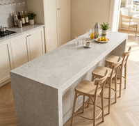 Dalle de quartz compacte de couleur grise, taille personnalisée pour projet d'ingénierie