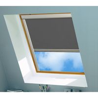 Store manuel occultant pour fenêtre de toit, style français intégré, en polyester uni de haute qualité, pour cadre Velux