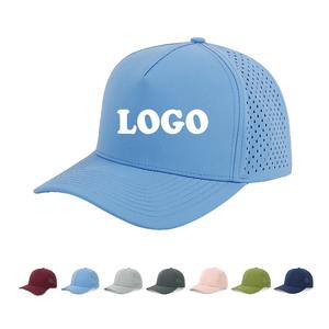 Gorra de Béisbol Unisex de 5 Paneles con Logotipo Personalizado, Impermeable, Transpirable, con Orificios Cortados con Láser, 100% Acrílico - Product Image 2