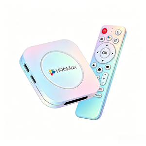 H96 Max Box <span class=keywords><strong>TV</strong></span> 4K per Streaming, Lettore Multimediale con Sistema Android, Design Compatto Bianco, Ideale per Serate Film in Famiglia e Visione Quotidiana - Product Image 1
