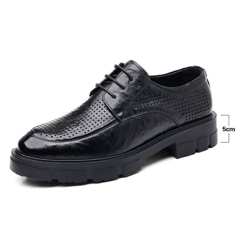 Black Hollow-out Flat Heel Style 5CM Z81-1