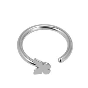 Tiktok-anillos de acero inoxidable con Clip <span class=keywords><strong>en</strong></span> la nariz, diseño de mariposa para mujer y Niña - Product Image 4