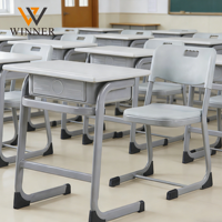 Ensemble chaise et bureau d'étude moderne pour étudiant, confortable, réglable en hauteur, design ergonomique, cadre métallique, tiroir, pour la maison, le bureau ou l'école