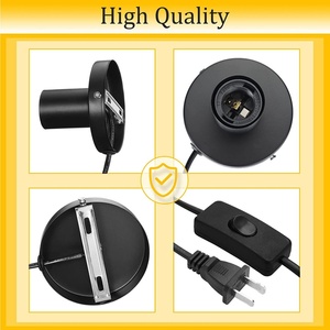 Lámpara de Mesa Vertical Pequeña de Alta Calidad con Base Metálica <span class=keywords><strong>E27</strong></span>, Interruptor, Cable y <span class=keywords><strong>Enchufe</strong></span>, Luz Decorativa para Mesita de Noche, Gran Venta - Product Image 4