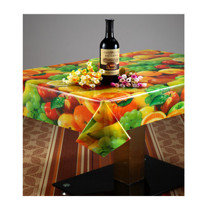 <span class=keywords><strong>Nappe</strong></span> en <span class=keywords><strong>plastique</strong></span> transparente PVC imprimée, imperméable, anti-taches, motif fruits, effet cristal, pour la maison et la salle à manger - Grande Vente - Product Image 4