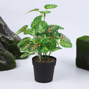 Plantas Artificiales al por Mayor de Alta Calidad, Ecológicas, con Tacto Natural, Hojas Artificiales Verdes de Gran Tamaño para Cercas de Plástico - Product Image 3