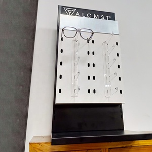 Mingtang Eye Glass Shop Counter Top Estante de exhibición de Gafas de metal con ganchos acrílicos - Product Image 3