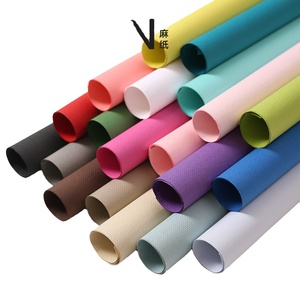 Papier d'emballage texturé en lin avec bordure fleurie, matériaux de bricolage <span class=keywords><strong>pour</strong></span> fleuristes, papier d'emballage <span class=keywords><strong>pour</strong></span> fleuristes - Product Image 4