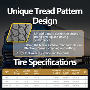 Neumático Radial TBR de Acero para Camioneta Comercial con Patrón Transversal Grande, Venta de Fábrica, Buena Tracción y Rendimiento de Conducción 315/80R22.5 - Product Image 4