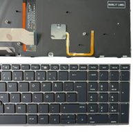 Nouveau clavier d'ordinateur portable ZBOOK 15 G5/G6 rétroéclairé LED ultra-fin en plastique, disposition suédoise/finlandaise, noir, en stock