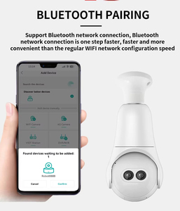 2MP Đèn pha wifi an ninh Camera Trong Nhà icsee hồng ngoại + bóng đèn trắng giám sát không dây hai cách nói chuyện máy ảnh - Product Image 4