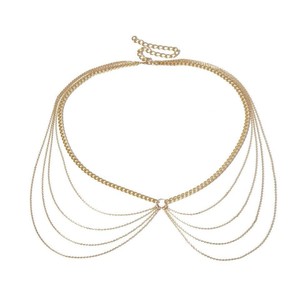 Cadena de cintura geométrica yueliGeometric de aleación de zinc, multicapa, estilo hip hop, para mujer. - Product Image 5