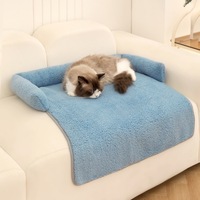Nouveau coussin pliable rectangulaire en fourrure pour animaux de compagnie, canapé en peluche, best-seller pour chats et chiens pour dormir dans le salon
