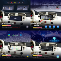 Podofo 6.86 ''Android autoradio sans fil CarPlay/Android Auto électronique GPS WIFI FM RDS pour Fiat 500 (2007-2015) OEM stéréo