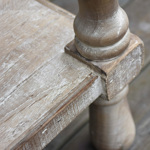 PARISLOFT-Mesa auxiliar vintage de madera con 2 cajones y 1 estante inferior, consola rústica para almacenamiento, muebles de mesa de entrada acentuados - Product Image 1