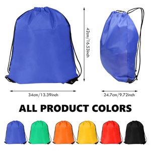 Bolsa Deportiva Plegable Personalizada, Bolsa de Gimnasio, Bolsa con Cordón, Venta al Por Mayor, Reutilizable, de Poliéster No Tejido, Mochila con Cordón - Product Image 5