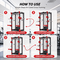 Cage de musculation monoposte avec système de poulies à double câble intégré pour entraînement en salle de sport