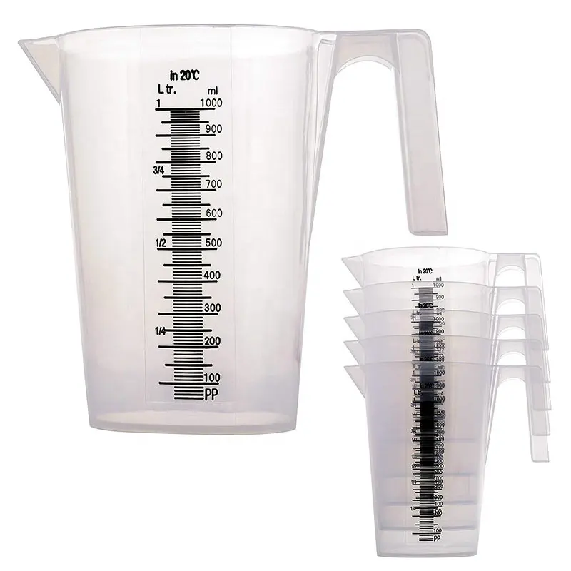 Pichet de mesure et de mélange gradué en plastique de 1 litre (1000ml)