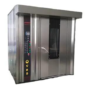 Professional bakery machines Industrial 50kg 16 tray Bread Gas Rotary Baking Oven Bakery Electric Rack French