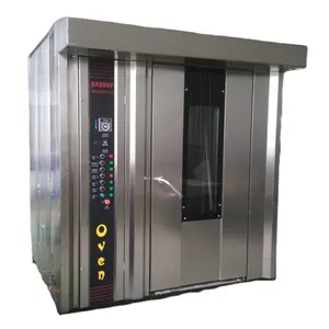 Professionele Bakkerijmachines Industriële 50Kg 16 Dienblad Broodgas Roterende Bakoven Bakkerij Elektrisch Rek Frans