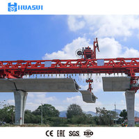 Grue de pont à double poutre 100T de haute qualité pour le lancement de blocs de béton préfabriqués routiers