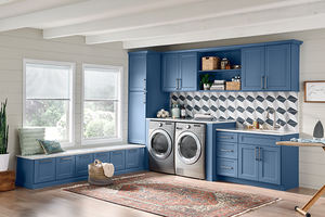 Armoires de cuisine modernes avec panneaux de bois en acier inoxydable céramique - Product Image 2