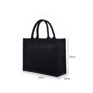 Vente en gros Sac fourre-tout en <span class=keywords><strong>toile</strong></span> <span class=keywords><strong>de</strong></span> <span class=keywords><strong>jute</strong></span> écologique Sac <span class=keywords><strong>de</strong></span> plage à provisions noir laminé Sacs en <span class=keywords><strong>toile</strong></span> <span class=keywords><strong>de</strong></span> <span class=keywords><strong>jute</strong></span> personnalisés Sacs à main pour femmes avec fermeture éclair Sacs - Product Image 2