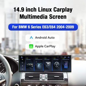 ZWNAV 2560*720 14.9 " <span class=keywords><strong>จอ</strong></span>ภาพอัจฉริยะสำหรับรถยนต์ BMW ซีรีส์ <span class=keywords><strong>6</strong></span> รุ่น E63 E64 ปี 2004-09 ระบบปฏิบัติการ LINUX รองรับ Apple Carplay เครื่องเล่นมัลติมีเดียในรถยนต์ พร้อมระบบนำทาง GPS - Product Image 2