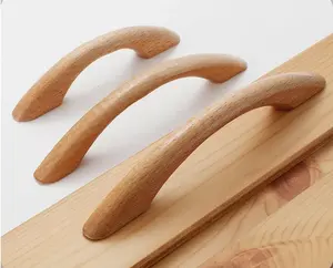 Классический дизайн деревянная ручка для шкафа дверная ручка для ящика - Product Image 1