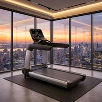 Professionelles Elektrisches Klappbares Laufband mit 7,0 PS AC-Motor, Manueller Neigung, 20 km/h Geschwindigkeit, LED-Anzeige, Kommerzielles Fitnessgerät