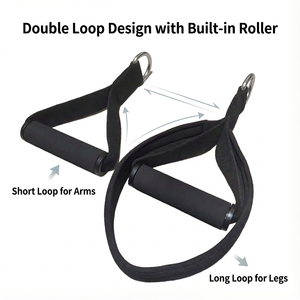Accessoire de réforme <span class=keywords><strong>Pilates</strong></span> en néoprène d'usine, double boucle de sangle pour la salle de sport à domicile, le club, le studio, l'entraînement physique - Product Image 4