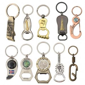 Llavero Personalizado de Aleación de Zinc para Hotel, Logotipo de Empresa 2D/3D, Chapado en Oro, Esmaltado, Ligero, Impermeable, Abridor de Botellas - Product Image 1